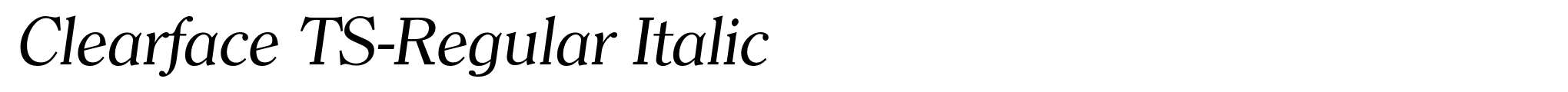 Clearface TS-Regular Italic image
